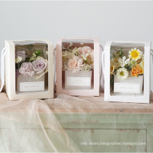 Flower Delivery Box Square Pvc Window Arrangement Gift